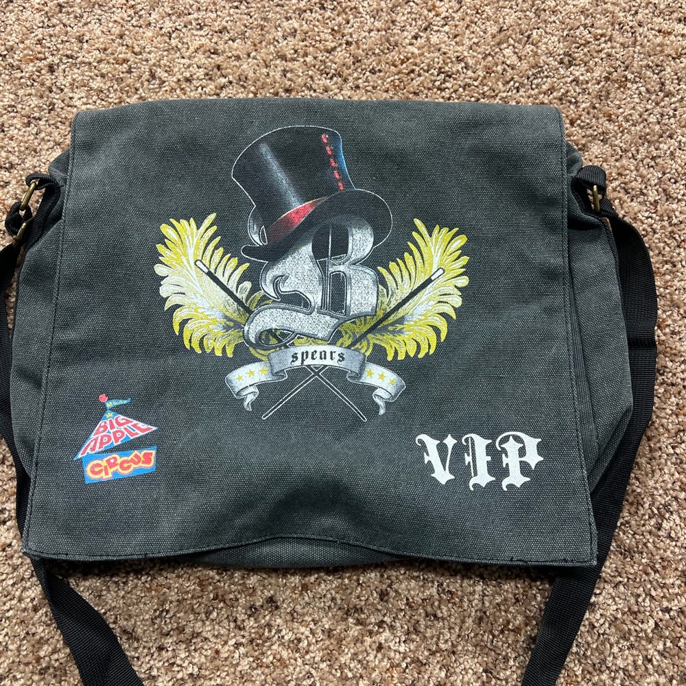 Britney Spears Tote Messenger Bag 2009 Circus Big Apple Tour Concert Merch